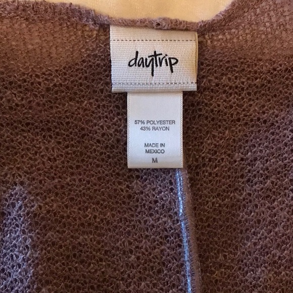 Light Woven Sweater with Dolman Sleeves - Plum - medium, comfy, sheer weave - Picture 3 of 5